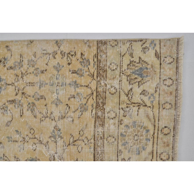 Grey Vintage Handknotted Wool Runner For Sale - Image 9 of 10