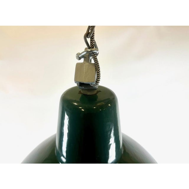 Large Mid-Century Green Fabric Pendant Lamp from Zaos, 1960s For Sale - Image 6 of 16