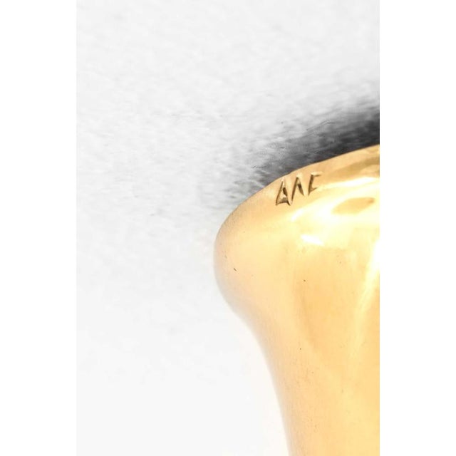Scandinavian Modern Brass Ceiling Lamp in Gold and White, 1950s For Sale - Image 9 of 10