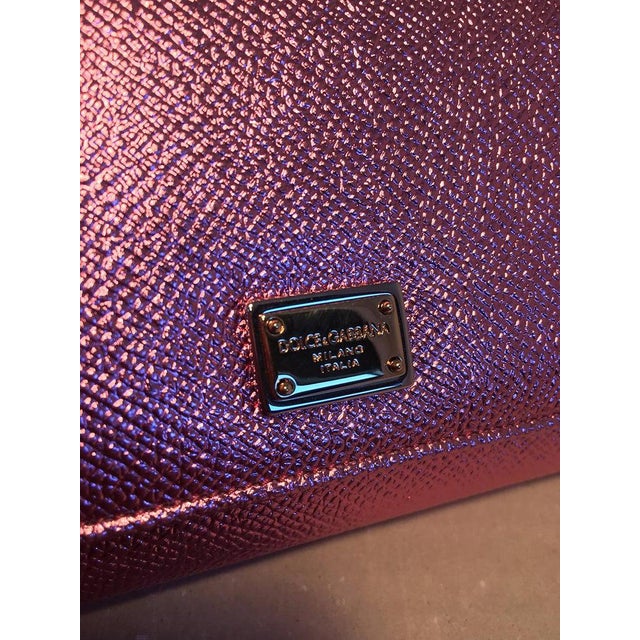 Pink Dolce and Gabbana Pink Sicily Von Wallet Cell Phone Clutch Purse For Sale - Image 8 of 10