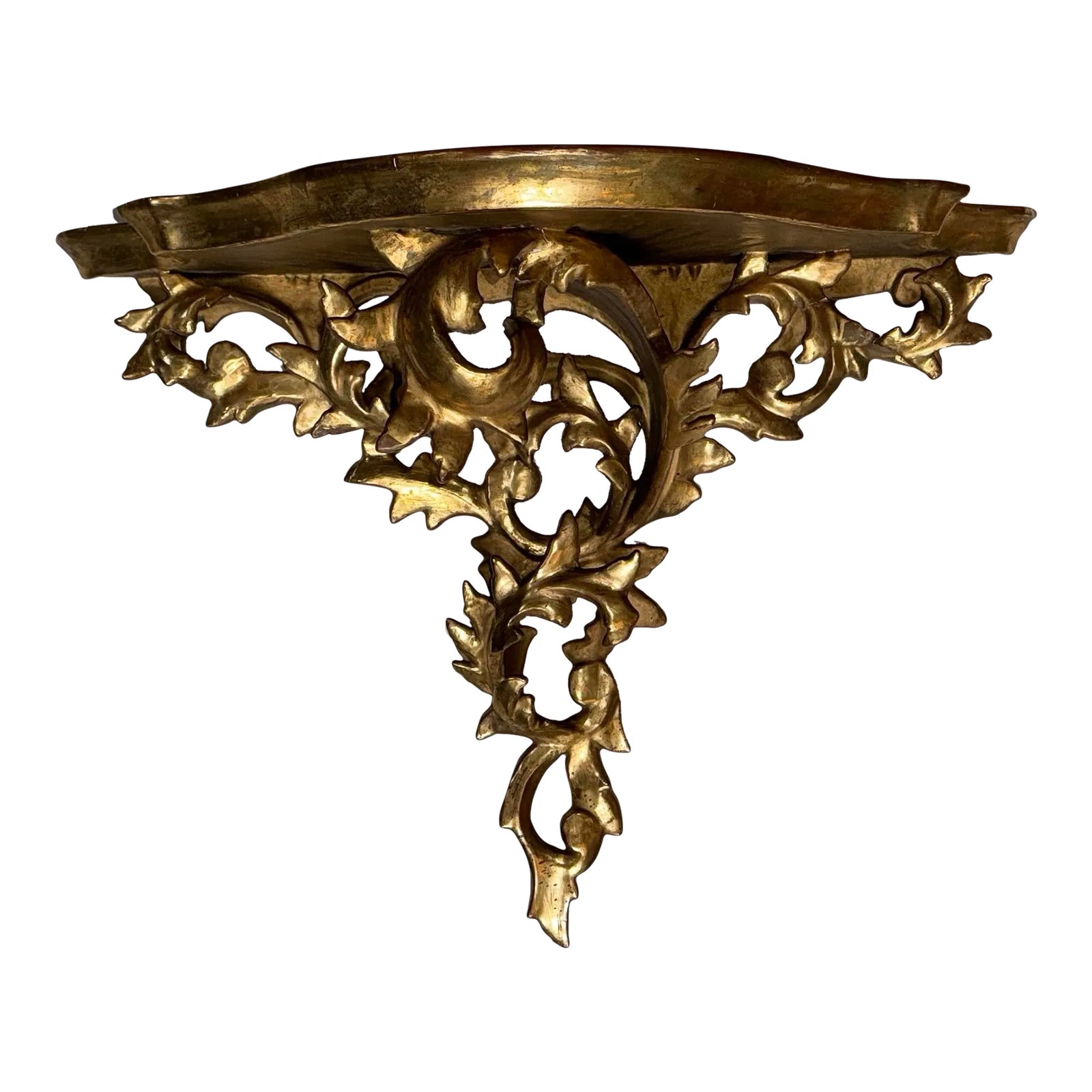 Antique Italian Rococo Giltwood Corbel Bracket Shelf | Chairish