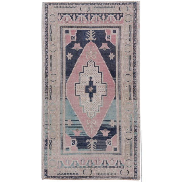 Textile 1940s Vintage Turkish Oushak Area Rug 3'3 X 5'11 For Sale - Image 7 of 7