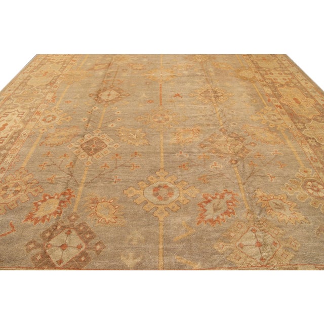 21st Century Turkish Oushak Long Wool Rug For Sale - Image 12 of 13