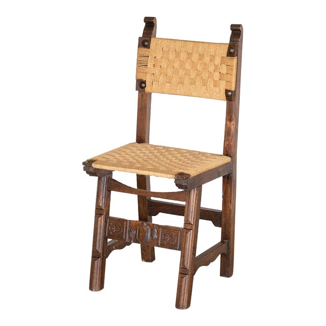 French Woven Rope Chair | Chairish