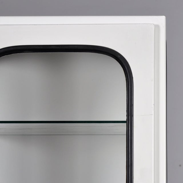 Black Vintage Medical Cabinet in Glass, 1970s For Sale - Image 8 of 10