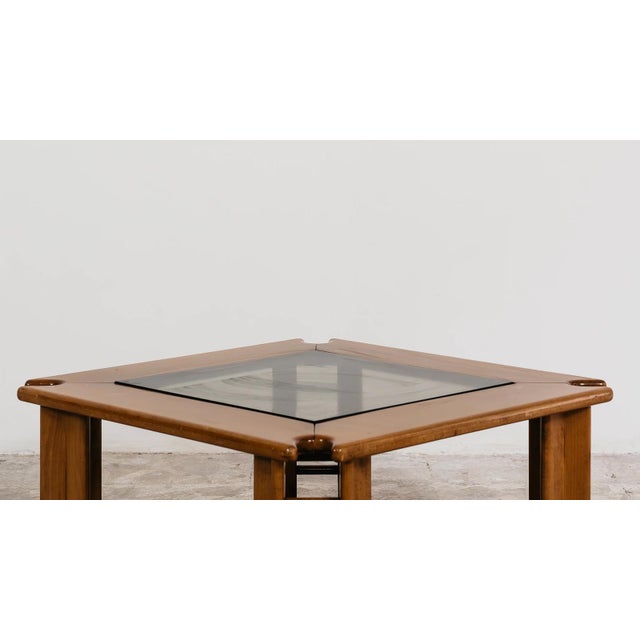 Afra Coffee Table in Walnut and Crystal from Tobia Scarpa, 1960s For Sale - Image 6 of 11
