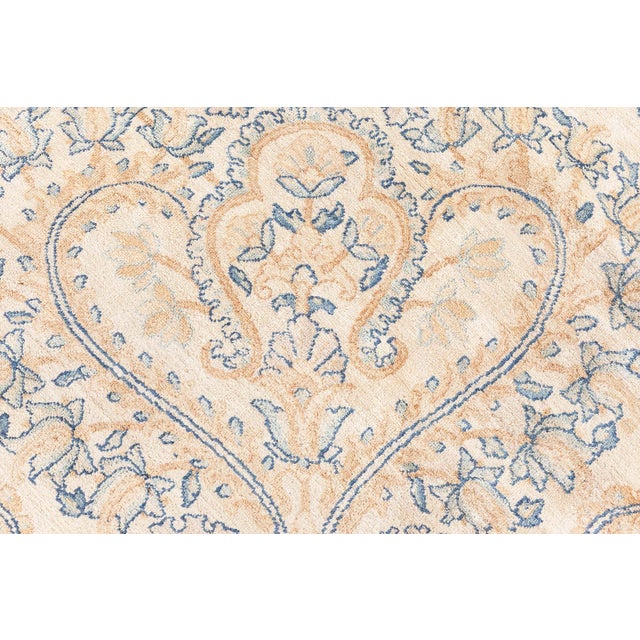 Persian Antique Persian Kirman Camel Handmade Wool Rug For Sale - Image 3 of 14