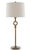 The Germaine Table Lamp has a cleverly placed circlet on its stem-like body made of aluminum in an antique brass finish. A...