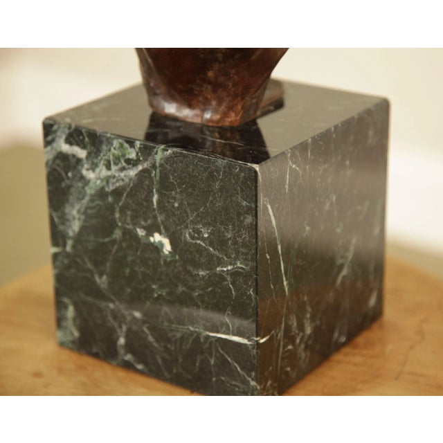 Brown Lawrence Ludtke 1980's Bronze Bust Portrait For Sale - Image 8 of 13