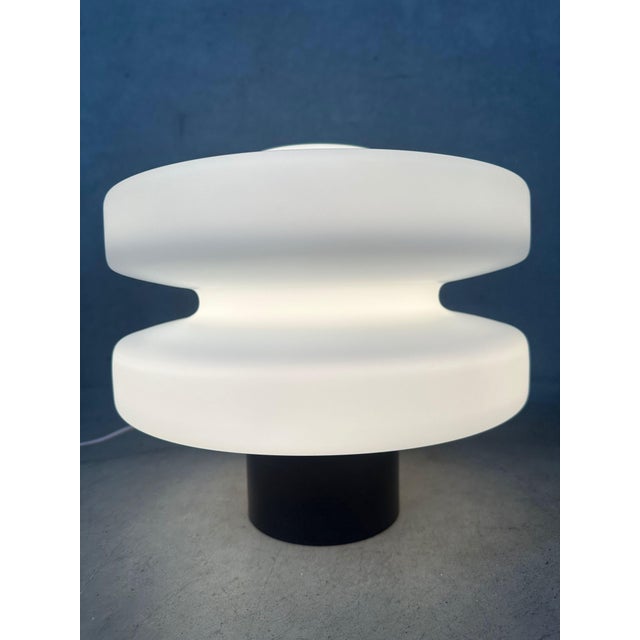 Vintage design philips ceiling lamp (model: lcg214) with anodized brown aluminium fixture and opaline sconce. Beautiful...