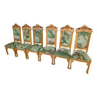 Art Nouveau Chairs in the style of Alfonso Mucha, 1900s, Set of 6 For Sale