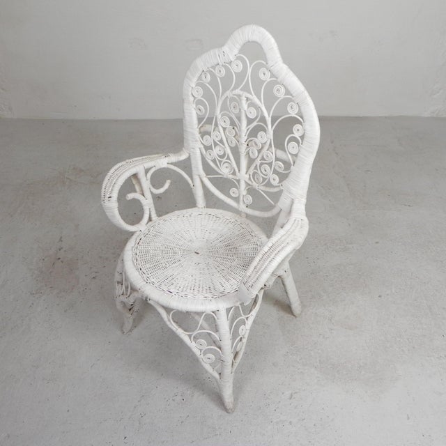 Vintage Bamboo & Rattan Armchair with Armrests, 1950s For Sale - Image 10 of 18