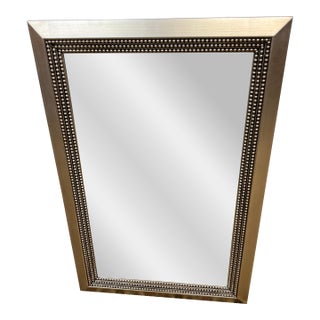 Uttermost Silver Triple Beaded Wall Mirror For Sale