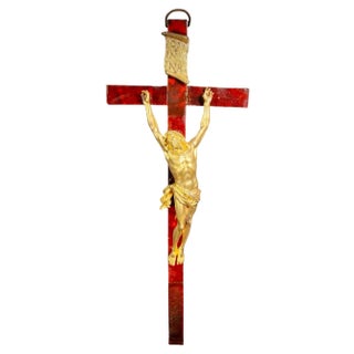 Large Cross with Christ in Gilt Bronze, 1640 For Sale