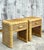Wood Vintage Coastal Woven Rattan Nightstands - a Pair For Sale - Image 7 of 16