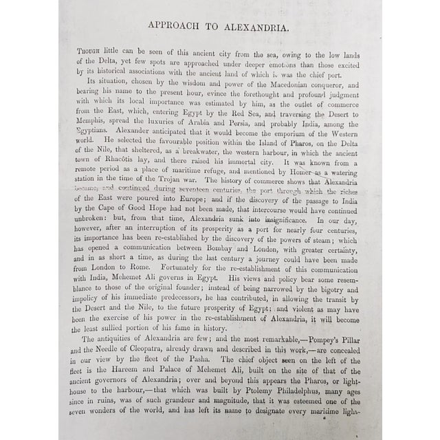 David Roberts "Approach to Alexandria" Original Lithograph W/ Hand Coloring C.1848 For Sale - Image 11 of 13