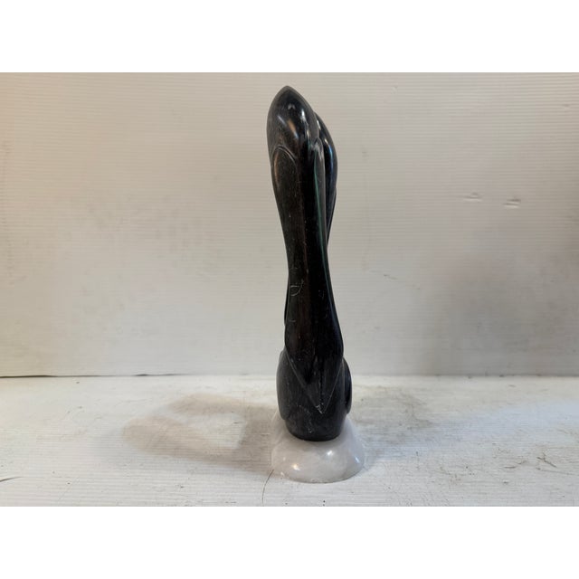 Vintage Black and White Abstract Marble Sculpture - Signed For Sale - Image 4 of 9
