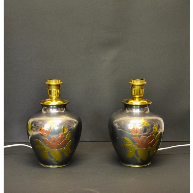 Vintage Metal Table Lamps, 1970s, Set of 2 For Sale - Image 3 of 9