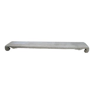 Late 19th Century 93" Long Low Garden Bench or Stepper For Sale