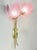 Pink Contemporary Italian 2-Branch Pink Murano Glass Tulip Flower Gold Brass Sconces - a Pair For Sale - Image 8 of 10