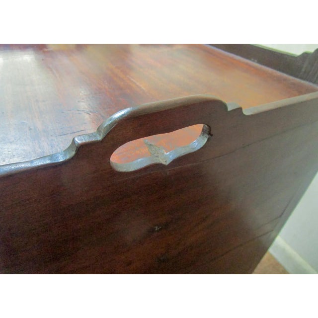 English George III Mahogany English Bedside Table Commode For Sale - Image 3 of 9