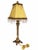 Late 20th Century Ornate Gold-Tone Barley-Twist Buffet Lamp With Fringed Shade For Sale - Image 5 of 11