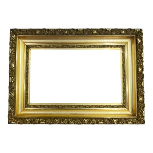 27”.25 X 19”.5 Antique Gold Leaf Wood Frame