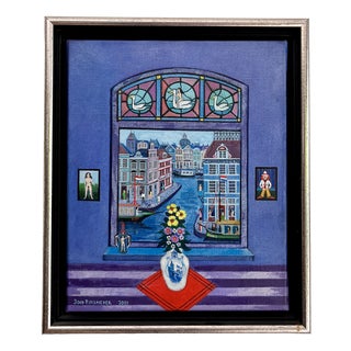 Joop Plasmeijer, a Room with a View, 2001, Oil on Canvas, Framed For Sale