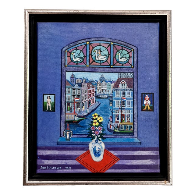 Joop Plasmeijer, a Room with a View, 2001, Oil on Canvas, Framed For Sale