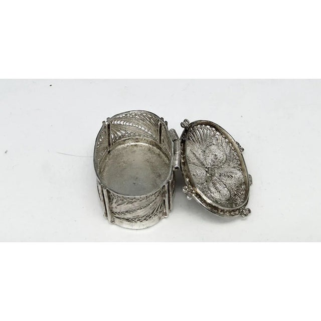 Metal Postmodern Polish Silver Pill Container, 1960s For Sale - Image 7 of 9