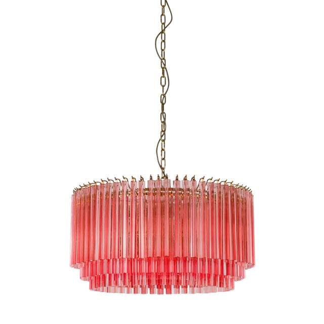 Pink Medium Amaro Drum Chandelier from Pure White Lines For Sale