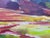 Pink Colourful Abstract Landscape Painting of Scottish Highlands by Contemporary Artist For Sale - Image 8 of 13