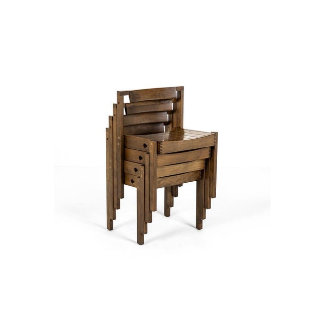 Brown Coventry Cathedral Oak Chairs, Set of 4 For Sale - Image 8 of 17