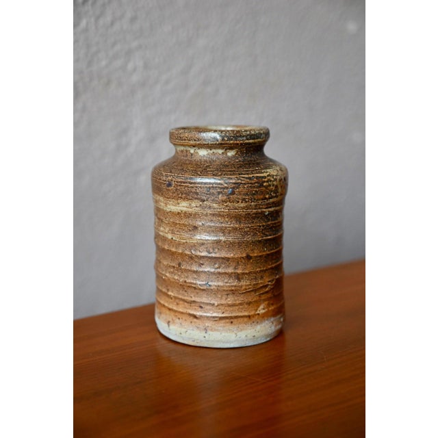 Scandinavian Stoneware Ceramic Vase, 1960s For Sale - Image 4 of 6