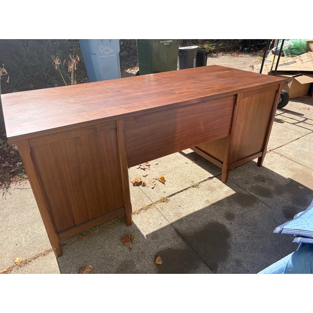 Walnut Executive Desk For Sale - Image 4 of 5