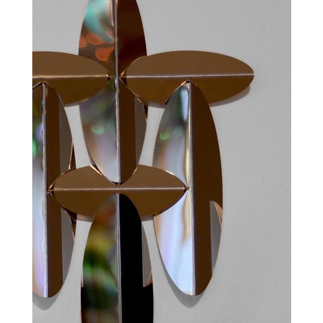 Small Wall Mirror in Polished Aluminum by Martens & Visser For Sale - Image 4 of 7