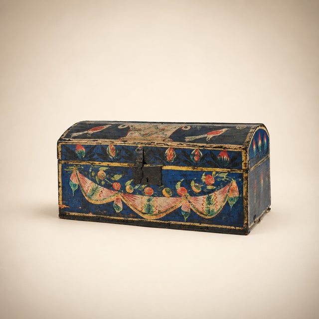 Black Folk Art Norman Wedding Boxes, France, 1890, Set of 6 For Sale - Image 8 of 10