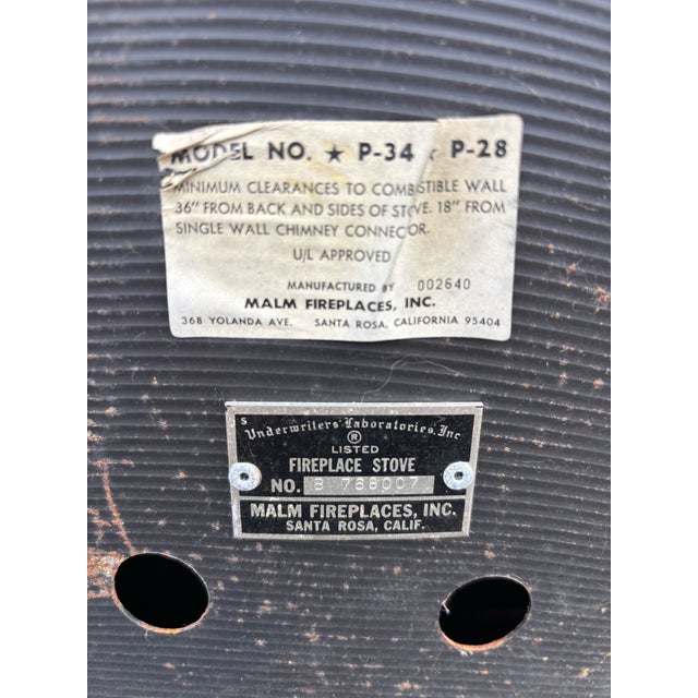 Malm Enamel Fireplace For Sale - Image 9 of 11