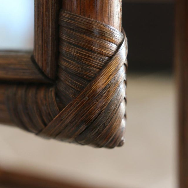 Vintage French Rattan Cheval Mirror, 1960s For Sale - Image 11 of 18