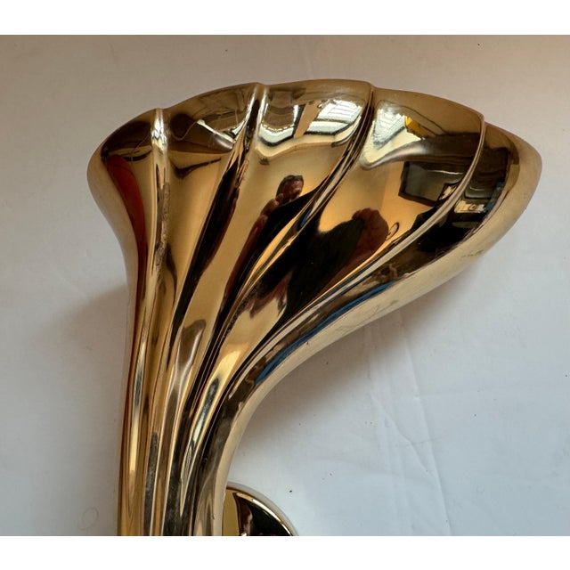 Metal Pair of Fratelli Martini Bronze 1980 Italian Wall Lamp For Sale - Image 7 of 10