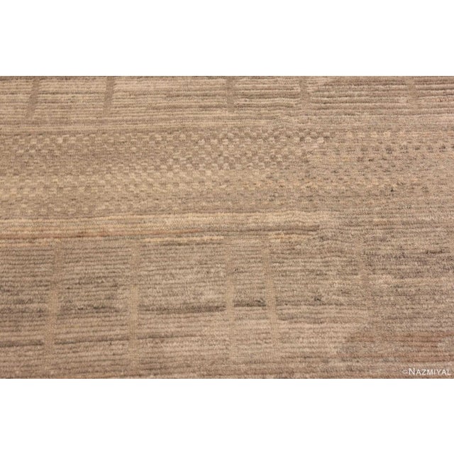 Nazmiyal Collection Taupe Contemporary Moroccan Area Rug For Sale - Image 4 of 6