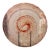 Global Views Glass Red Swirl Plate For Sale