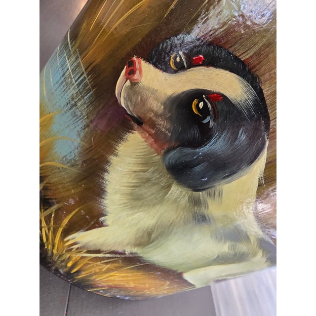 Red Late 20th Century Hunting Dog, Storage Bin, Magazine Holder For Sale - Image 8 of 13