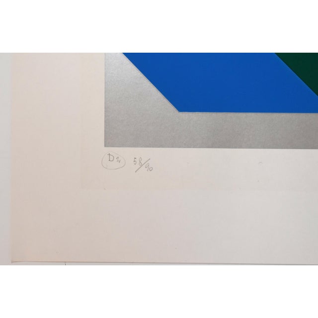 Knud Mühlhausen, Composition, 1985, Lithograph, in Very Good conditions. Designed 1980 to 1989 This piece has an...