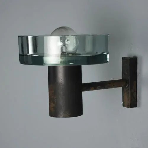 Glass Wall Lamp, 1960s For Sale - Image 6 of 10