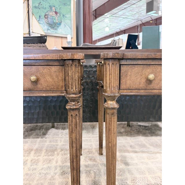 Late 20th Century Late 20th Century Pair of Kreiss Louis XVI Style Leather Top Writing Tables For Sale - Image 5 of 10