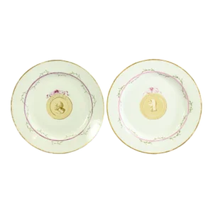 1770-1780 Fürstenberg Porcelain Plates, Hercules & Sappho - Set of 2