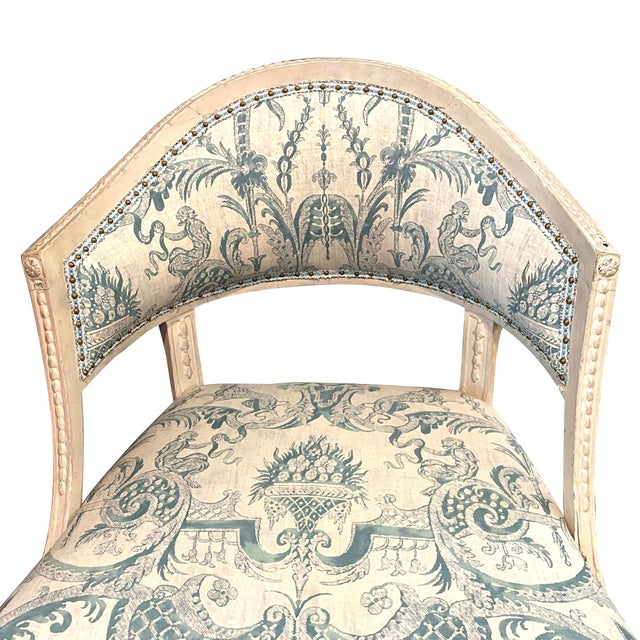 Pair of Late 18th C. Swedish Carved & Upholstered Chairs For Sale In Charleston - Image 6 of 6