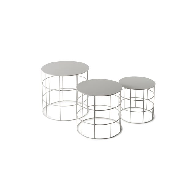 Early 21st Century Reton Cylindrical Coffee Tables by Antonino Sciortino for Atipico, Set of 3 For Sale - Image 5 of 5
