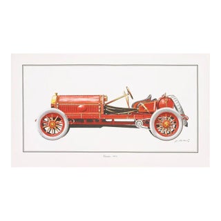 1990 Dumont 'Gladiator' Vintage White,Yellow,Silver,Black,Red France Lithograph For Sale